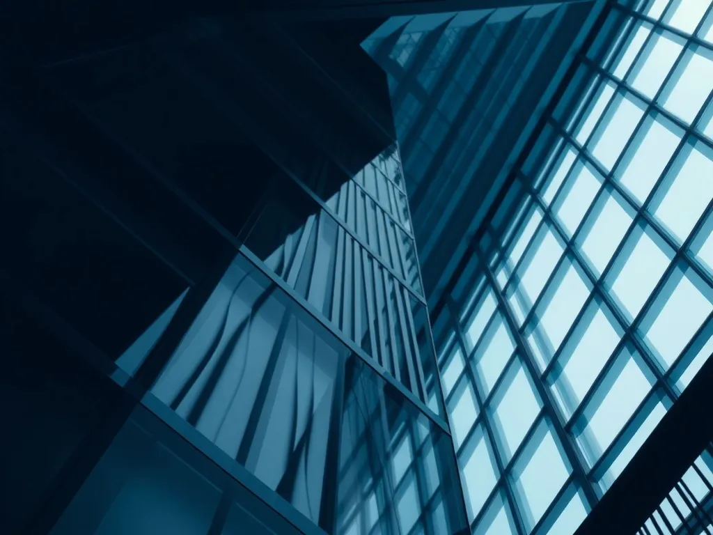 Abstract architectural lines representing growth and stabili